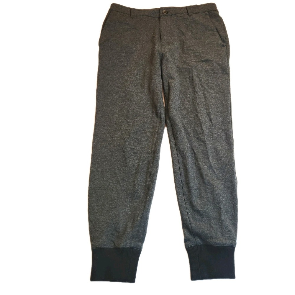 Paige Pants Mens 32 Gray Elmwood Jogger Iced Black Stretch Golf Sweatpants - Picture 4 of 16